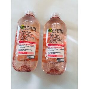 Garnier‎ SkinActive Micellar Cleansing Rose Water Makeup Remover Lot of 2